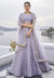 Lavender Work Wedding Lehenga Choli