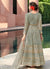 Teal Blue Golden Designer Anarkali Gown