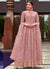 Light Pink Overall Zari Embellished Designer Anarkali Gown