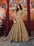 Light Copper Designer Anarkali Pant Suit