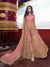 Light Pink Golden Embroidered Slit Style Anarkali Lehenga Suit