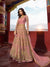 Light Pink Golden Embroidered Slit Style Anarkali Lehenga Suit