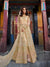 Peach Golden Multi Embroidered Slit Style Anarkali Lehenga Suit