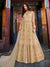 Peach Golden Multi Embroidered Slit Style Anarkali Lehenga Suit