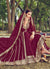 Wine Anarkali Lehenga Suit In usa