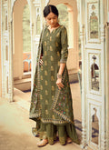 Olive Green Gharara Suit