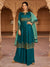 Turquoise And Green Designer Lehenga/Palazzo Suit