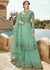 Aqua Blue Net Gharara Suit