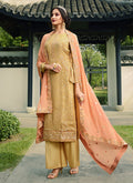 Indian Suits - Golden Yellow Palazzo Suit In usa uk canada