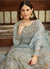 Teal Blue Golden Anarkali Suit In usa