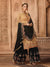 Beige And Black Pakistani Style Gharara Suit