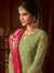 Green And Pink Wedding Anarkali Lehenga Online