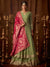 Green And Pink Wedding Anarkali Lehenga Online