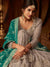 Beige And Mint Wedding Anarkali Lehenga Online