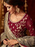 Maroon And Golden Wedding Anarkali Lehenga Online