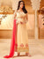 Cream And Pink Designer Palazzo Suit