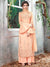 Peach Overall Zari Embroidered Pakistani Palazzo Suit