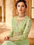 Light Green And Gold Flared Anarkali Suit