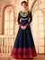 Blue And Red Ethnic Style Flared Anarkali Suit