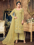 Light Green Pearl Embellished Pakistani Pant Suit