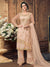 Light Peach Pearl Embellished Pakistani Pant Suit