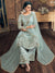 Light Blue Pearl Embellished Pakistani Pant Suit