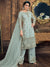 Light Blue Pearl Embellished Pakistani Pant Suit