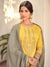 Yellow And Grey Embroidered Gharara Palazzo Suit