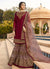 Maroon Ethic Pakistani Gharara Suit