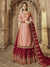 Peach And Red Wedding Lehenga Kurti