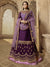 Purple Golden Party Wear Lehenga Suit