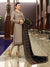 Taupe And Black Traditional Churidar Suit 