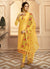 Yellow Multi Embroidered Indian Gharara/Churidar Suit