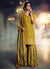 Yellow Embroidered Foil Printed Gharara Suit 