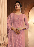 Pink Embroidered Palazzo Suit In uk