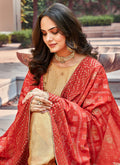 Indian Clothes - Cream And Red Palazzo Suit In usa uk canada