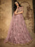 Light Pink Floral Party Wear Anarkali Suit