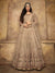 Beige And Pink Floral Designer Anarkali Suit