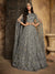 Grey Overall Floral Designer Anarkali Suit