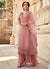 Soft Pink Embroidered Pakistani Sharara Suit