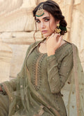 Olive Green Sharara Suit In usa