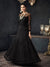 Black Party Wear Net Anarkali Suit