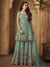 Light Blue Multi Designer Anarkali Gharara Suit