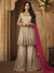 Beige And Pink Designer Anarkali Gharara Suit