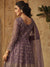 Purple Golden Designer Anarkali Gharara Suit