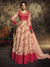 Peach And Pink Party Wear Anarkali Suit