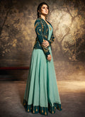 Deep Green Jacket Style Anarkali Suit