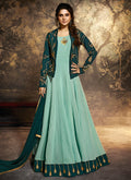 Deep Green Jacket Style Anarkali Suit