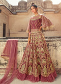 Rose Pink Anarkali Lehenga/Pant Suit In usa