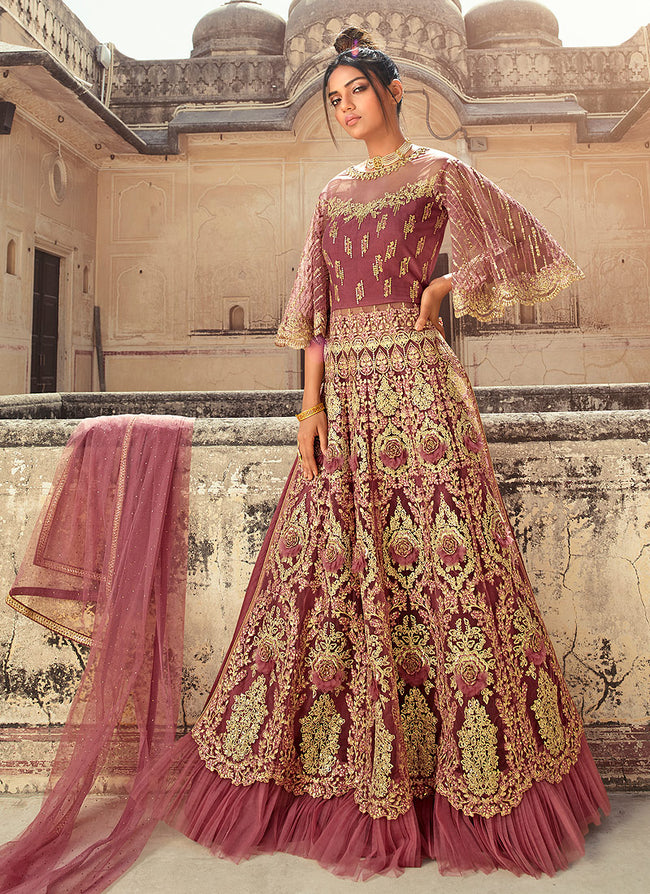 Buy Festival Wear Pink Mirror Work Muslin Cotton Lehenga Choli Online From  Surat Wholesale Shop.